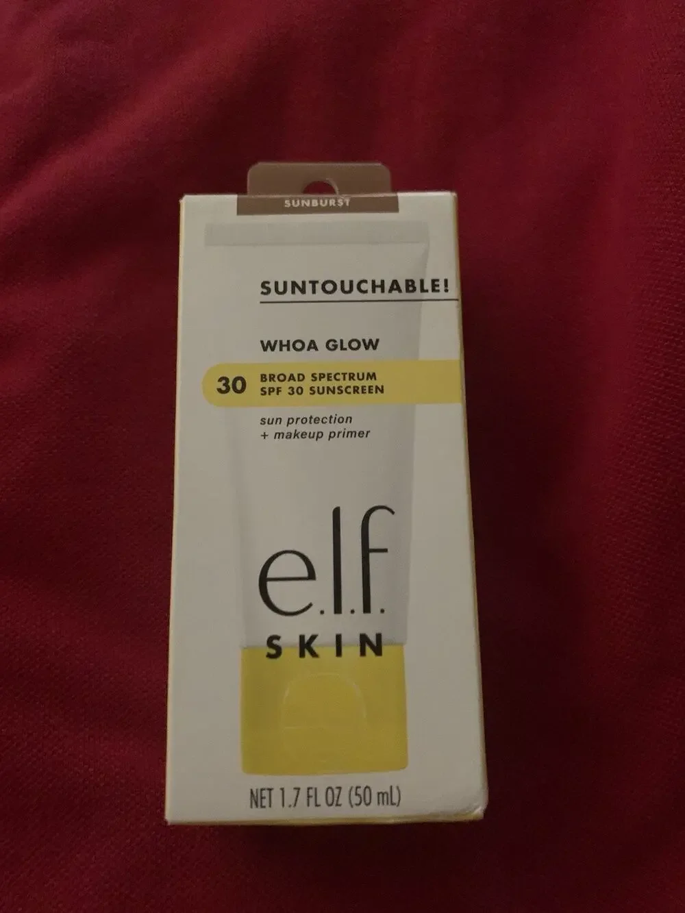 e.l.f. Suntouchable Whoa Glow 30 SPF Primer Sunscreen Sunburst 1.7oz Exp. 9/25